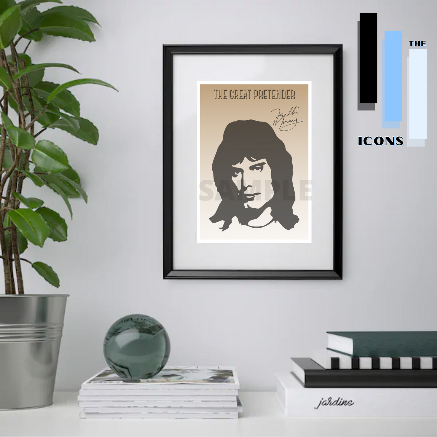 Freddie Mercury The Great Pretender Minimalist print (signed)