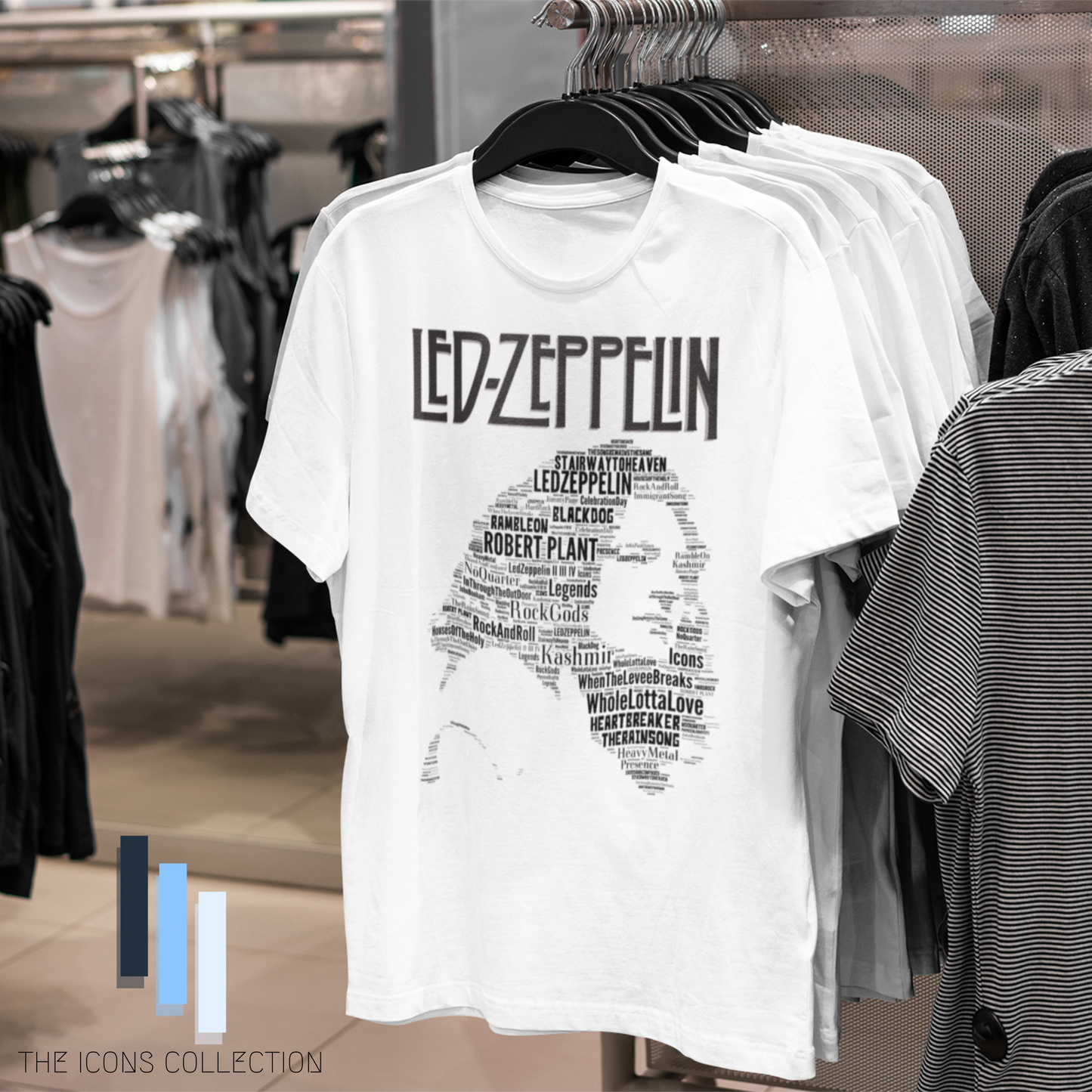 Led Zeppelin / Robert Plant Portraits in songs - Premium T Shirt