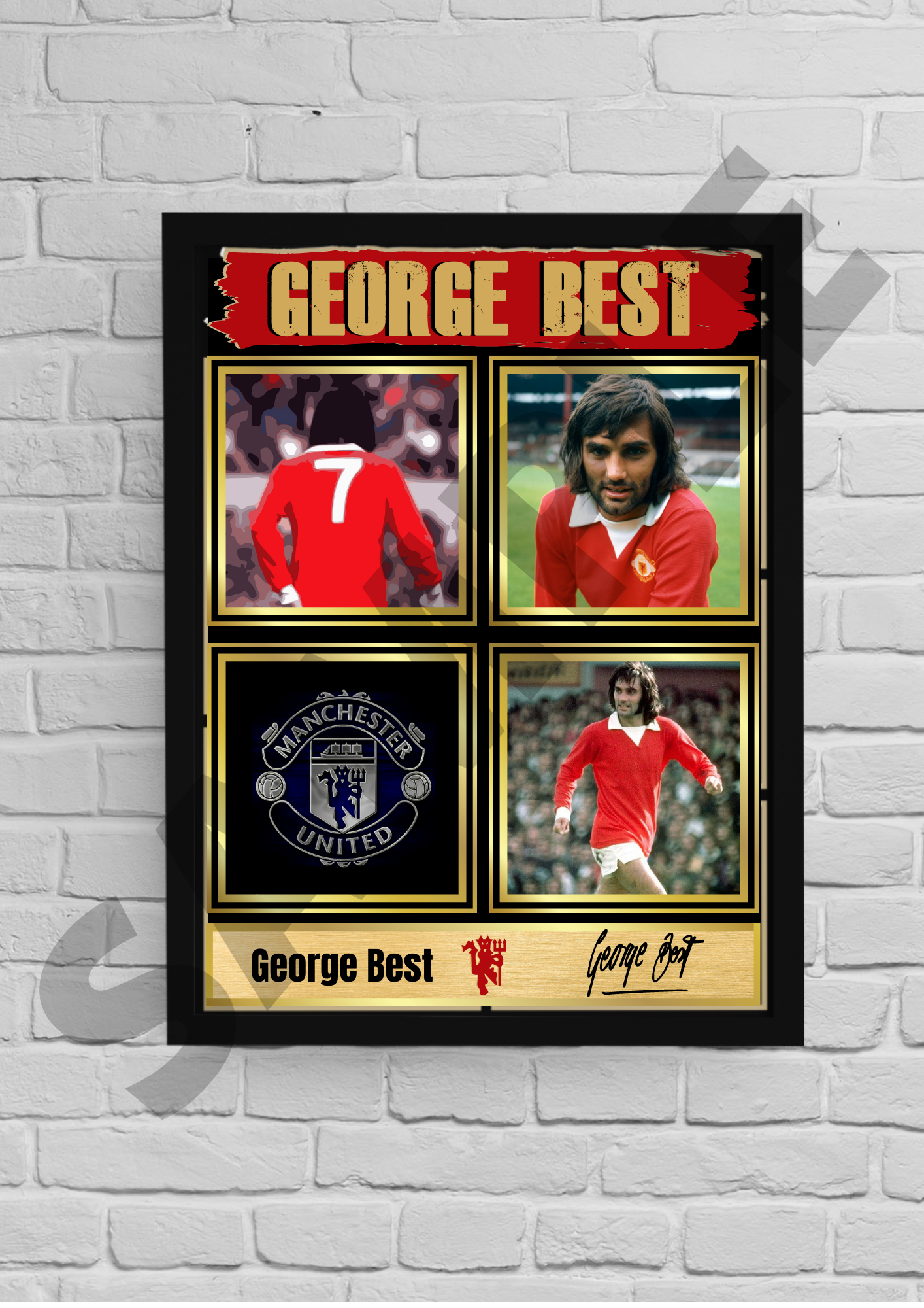 George Best MUFC Print / George Best Poster / / Manchester 