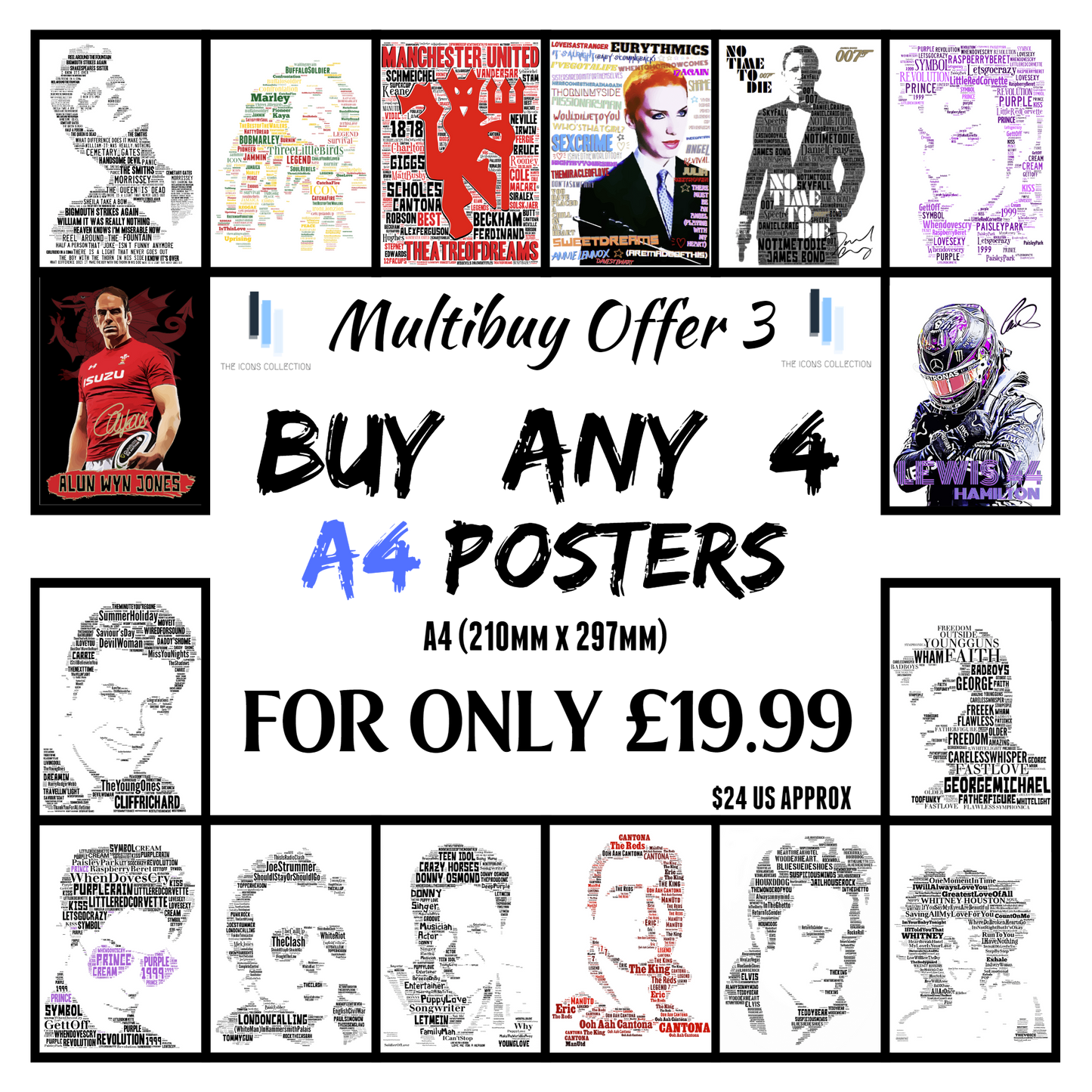 MULTI-BUY PRINTS - SIZE A4 OFFERS #1 - #5