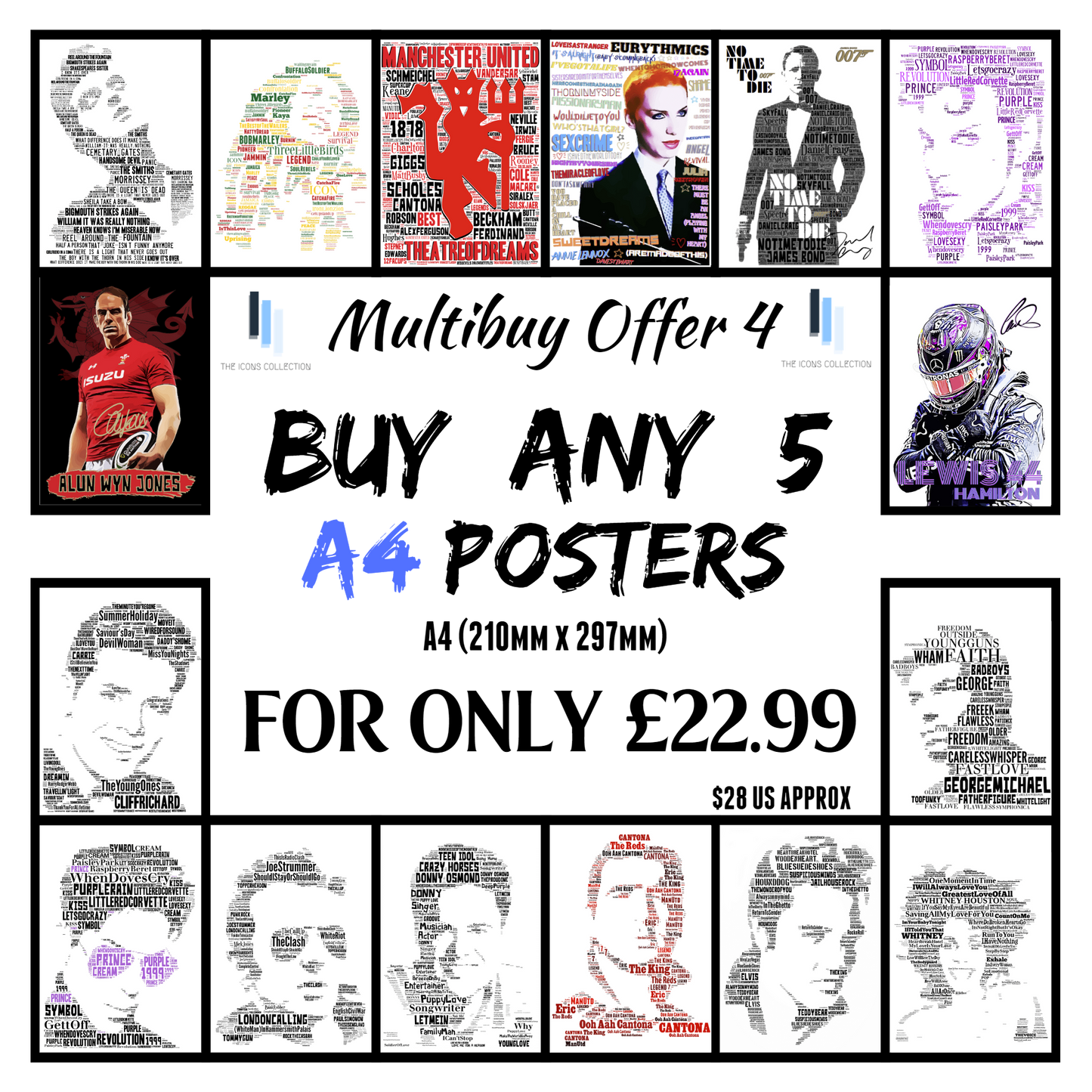 MULTI-BUY PRINTS - SIZE A4 OFFERS #1 - #5