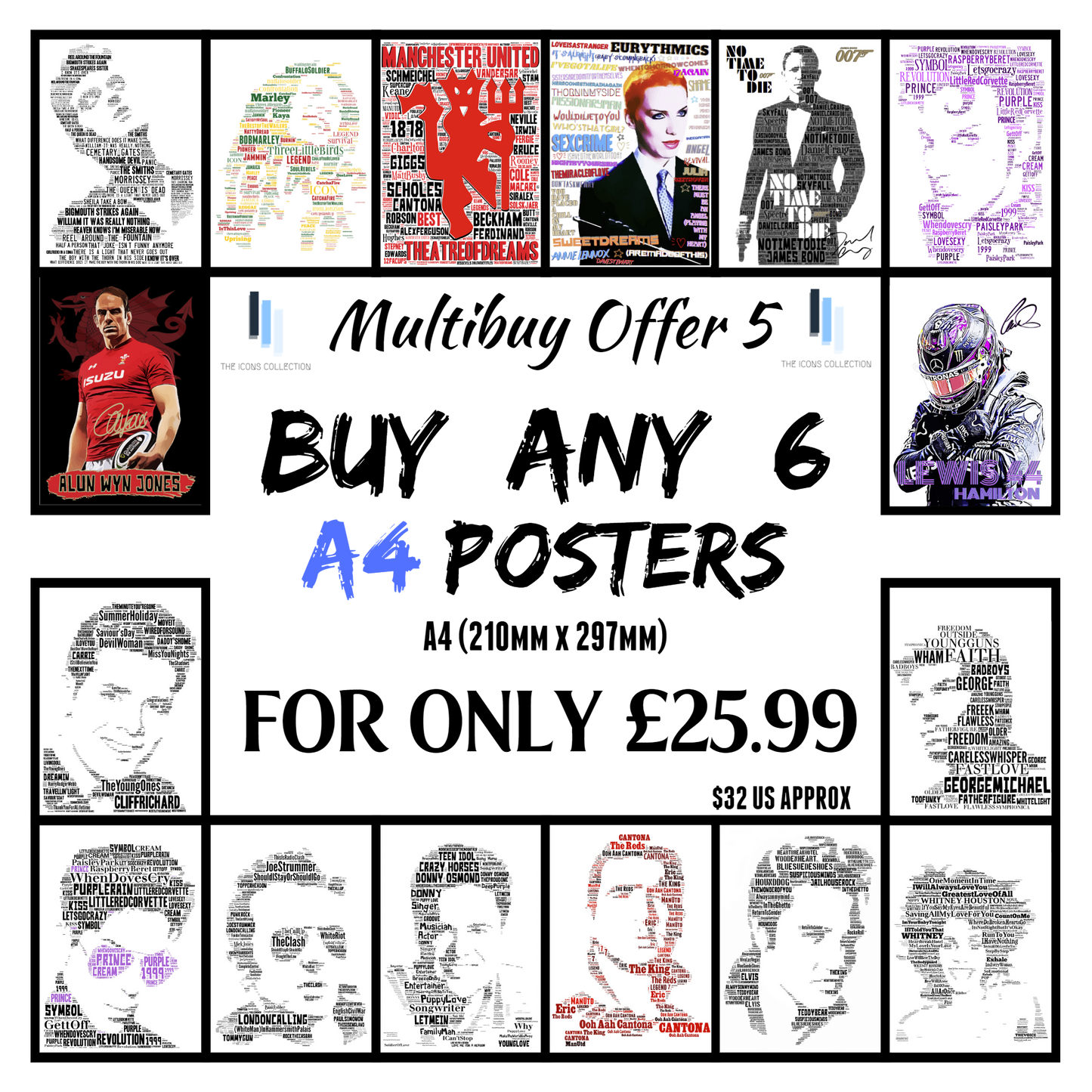MULTI-BUY PRINTS - SIZE A4 OFFERS #1 - #5