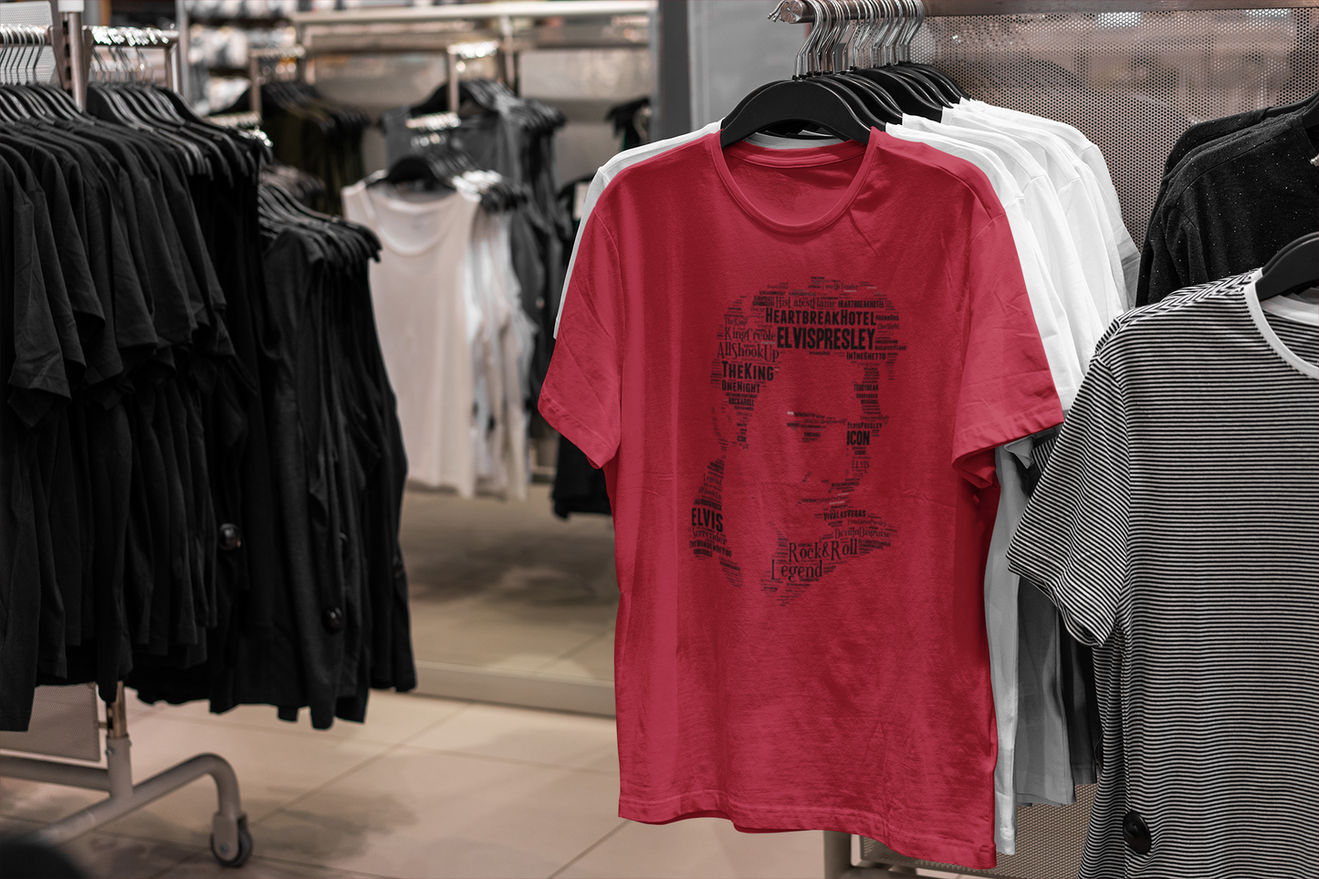 Elvis Presley portrait in songs / Premium Supersoft T Shirt
