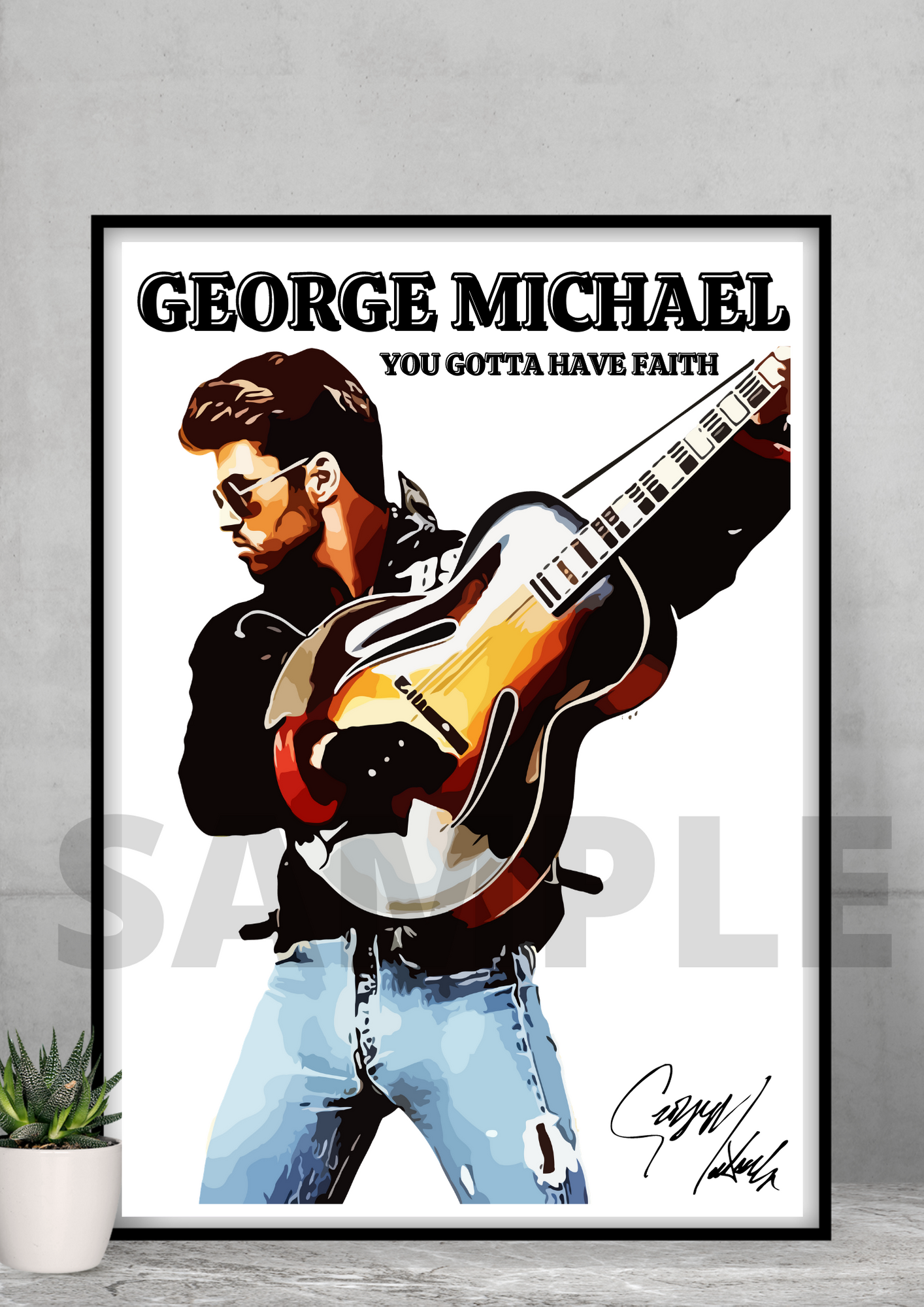 George Michael / Faith - Pop Art / signed #117