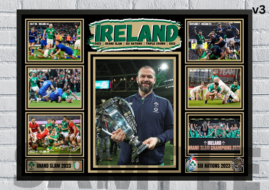 Ireland Rugby Six Nations/Grand Slam/Triple Crown Winners 2023 - Memorabilia/Collectable/Gift print