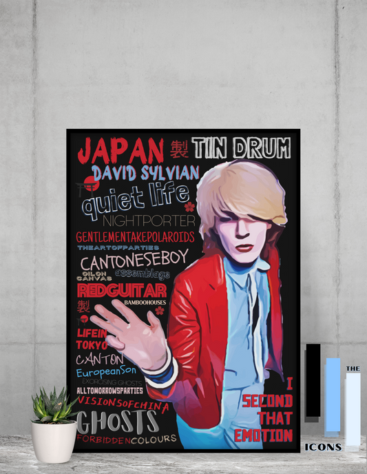 David Sylvian Japan 80's New Wave music Pop Art Poster Memorabilia/Keepsake/Gift