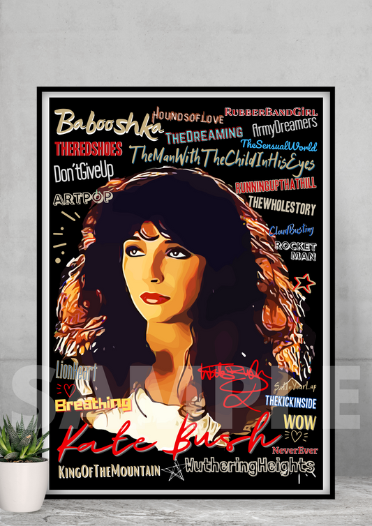 Kate Bush Pop Art Typography Collectable/Gift/Music Memorabilia