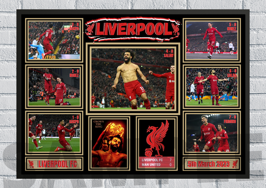 Liverpool FC v Man U 7-0 The Joy of Seven  Print/Poster/Football/Collectable/Memorabilia signed