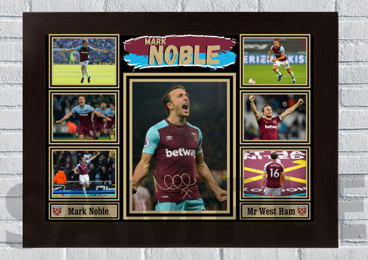 Mark Noble Mr West Ham Utd A4/A3 Football/Memorabilia/Collectable/Gift signed