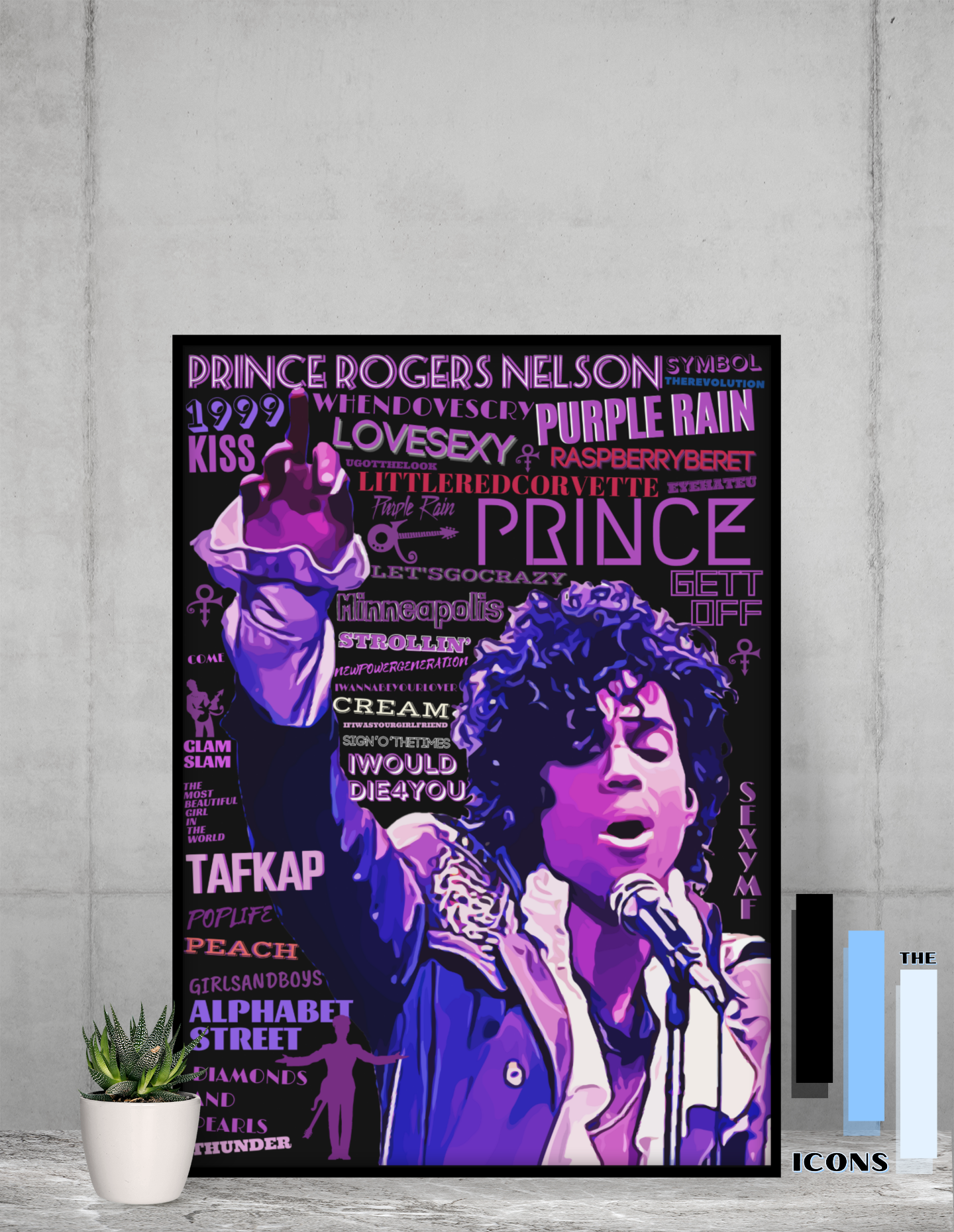 Prince Pop Art (1) Typography Purple Rain Collectable/Gift/Memorabilia