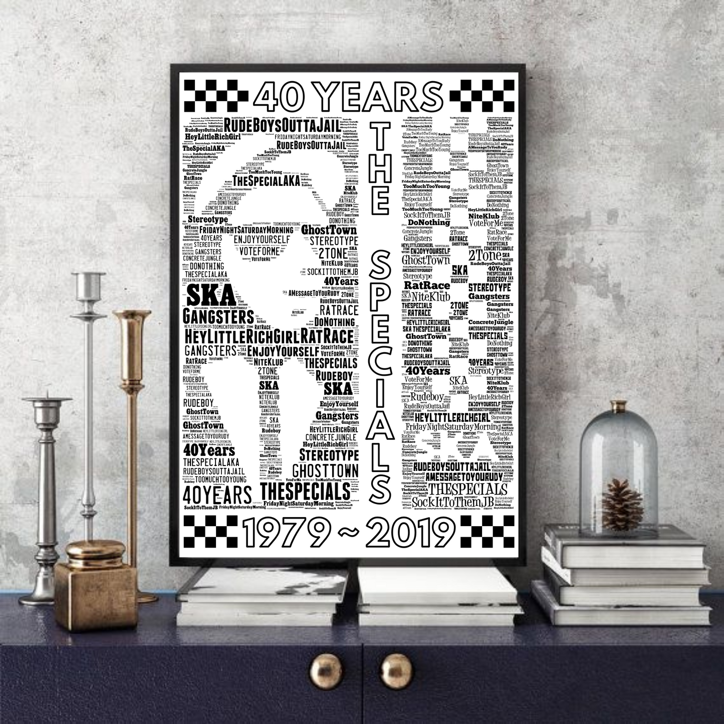 The Specials/Rudeboy/Ska/Mods - Word Art Typography Portrait in songs Memorabilia/Collectible/print