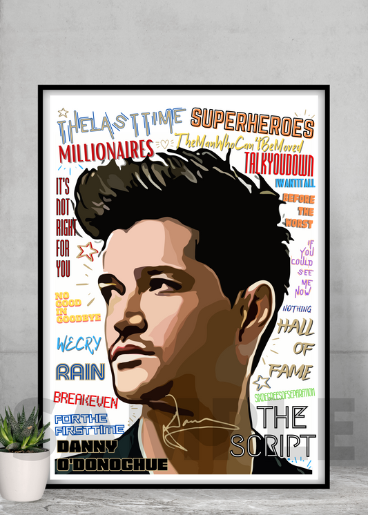 The Script Pop Art Typography Collectable/Gift/Music Memorabilia