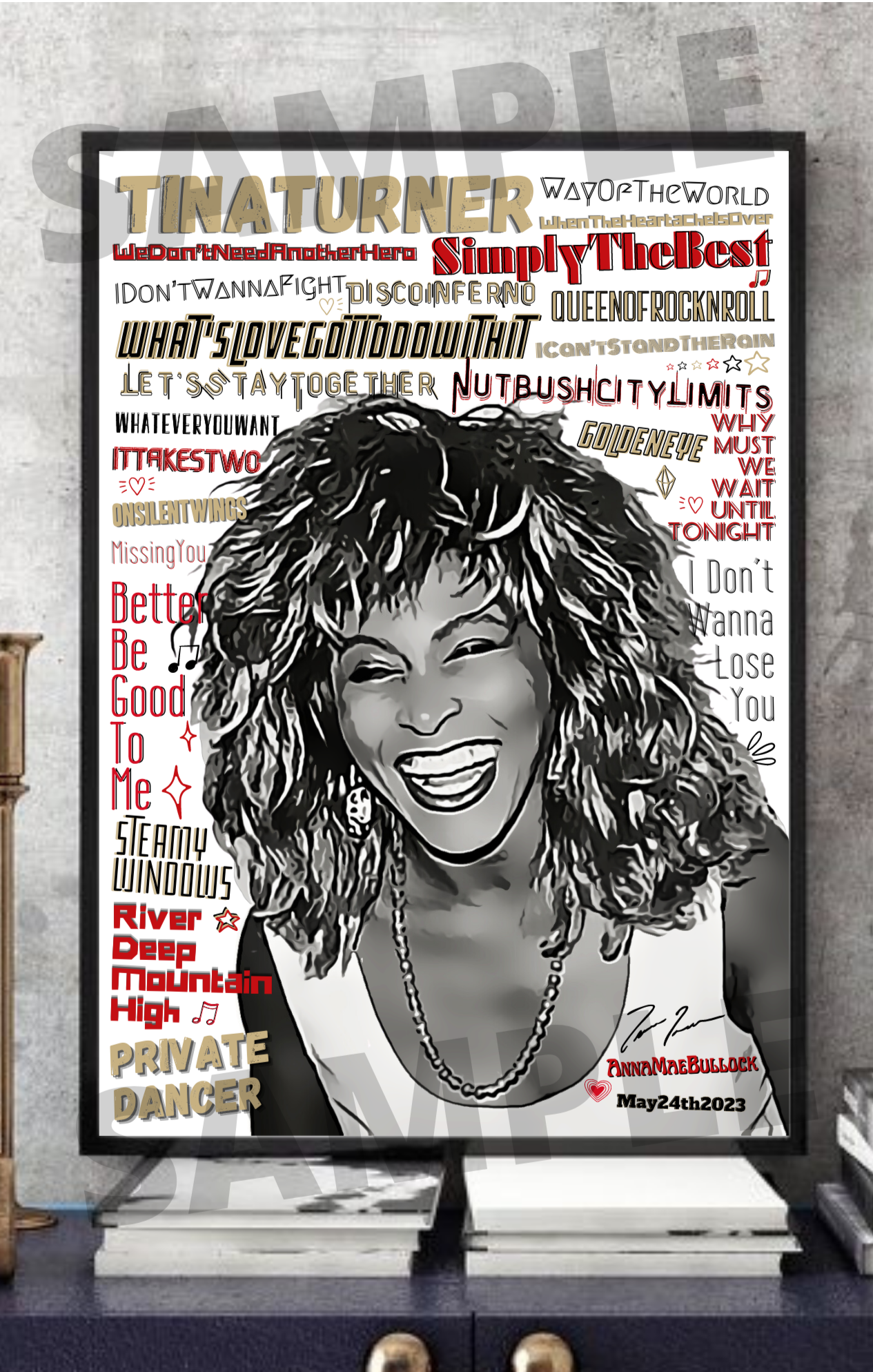 Tina Turner - Queen of Rock n Roll - Pop Art Collectable/Gift/Memorabilia