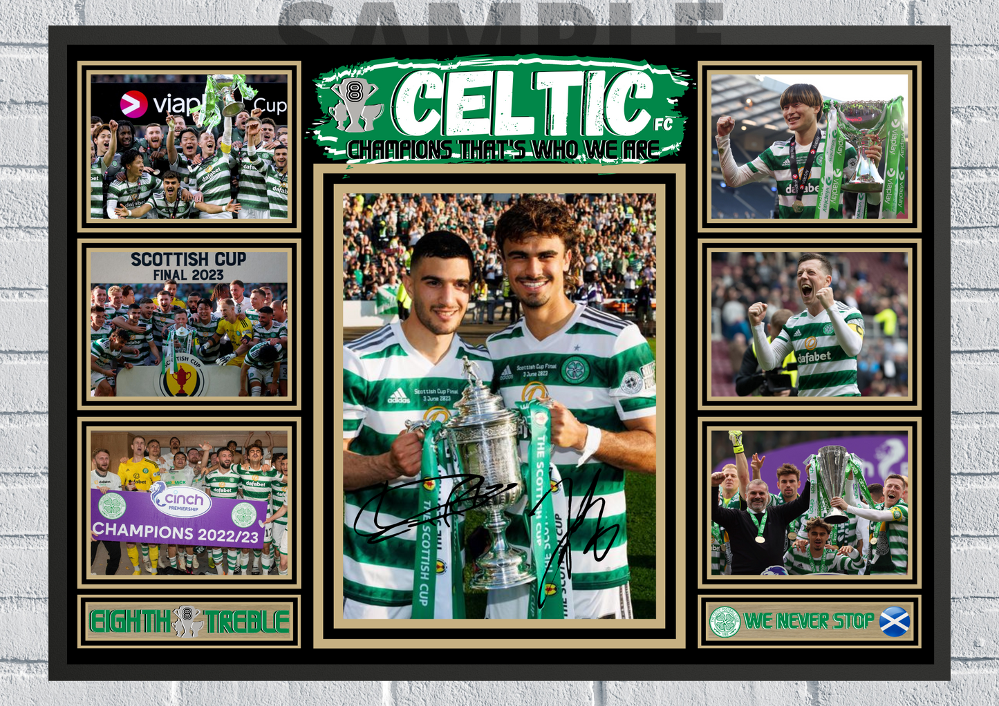 CELTIC FC It's a Treble print/poster football memorabilia/collectable/gift/signed