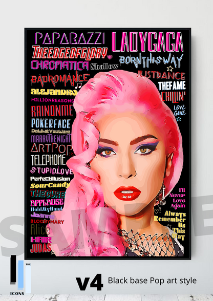 Lady GaGa Pop Art Typography Portrait Collectable/Gift/Memorabilia