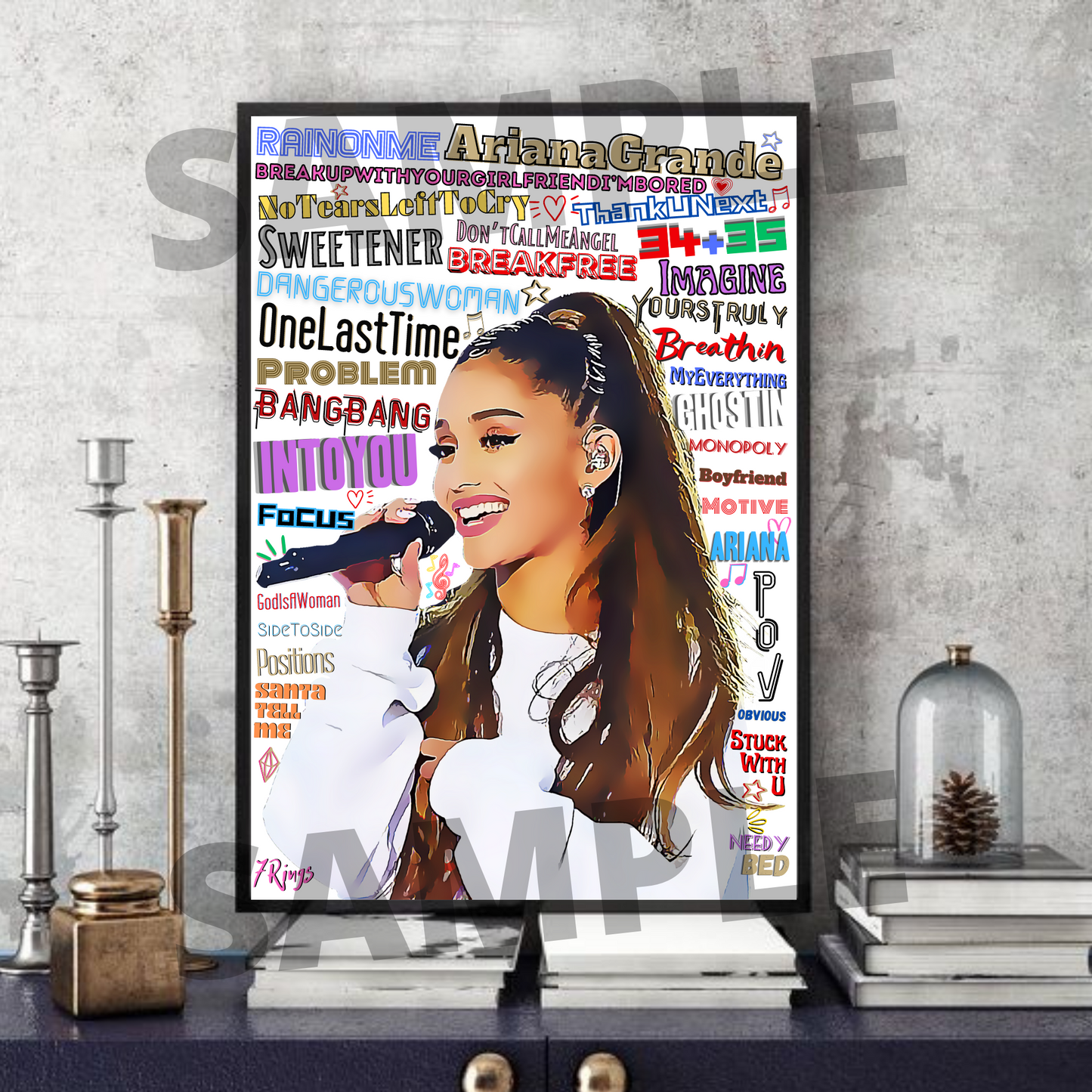 Ariana Grande - Pop Art Portrait Memorabilia/collectable/Gift/Print