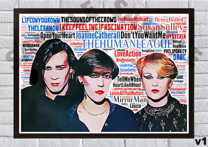 Human League Pop Art 80's New Wave Icons Poster Memorabilia/Keepsake/Gift