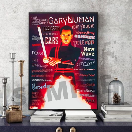 Gary Numan Telekon Pop Art Typography Collectable/Gift/Memorabilia