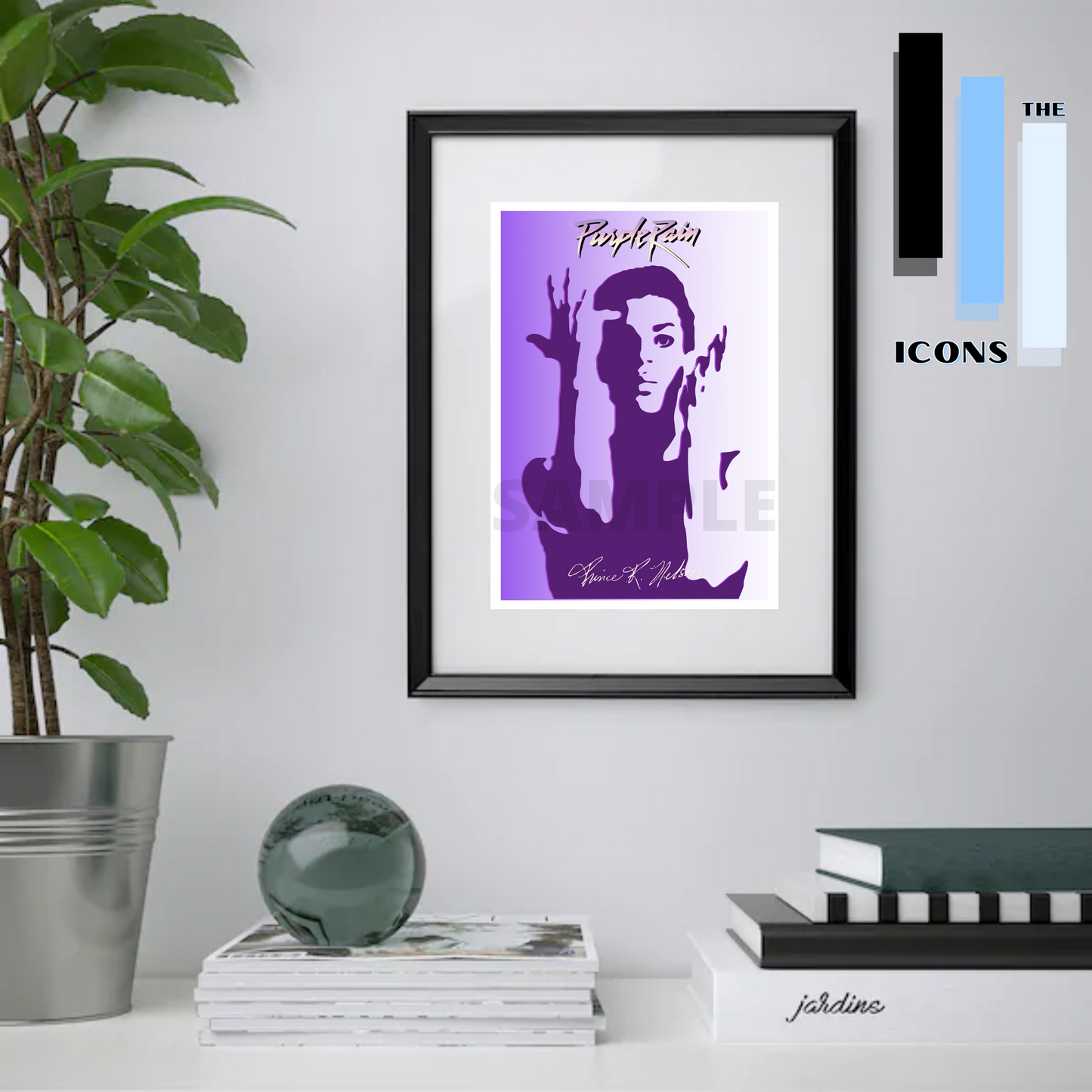 Prince Rogers Nelson Minimalist Memorabilia signed print