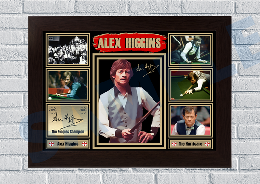 Alex Hurricane Higgins (Snooker) Collectable/Memorabilia #13 - Signed print