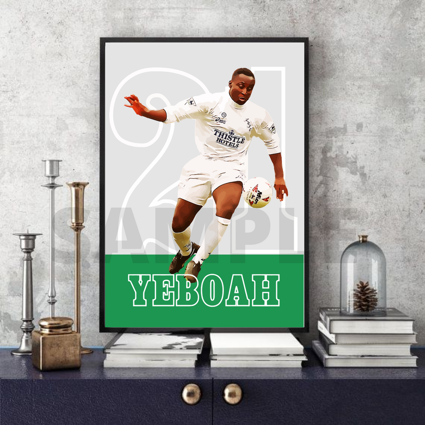 Tony Yeboah (2) - Leeds United legend Football print/poster collectable/gift/memorabilia