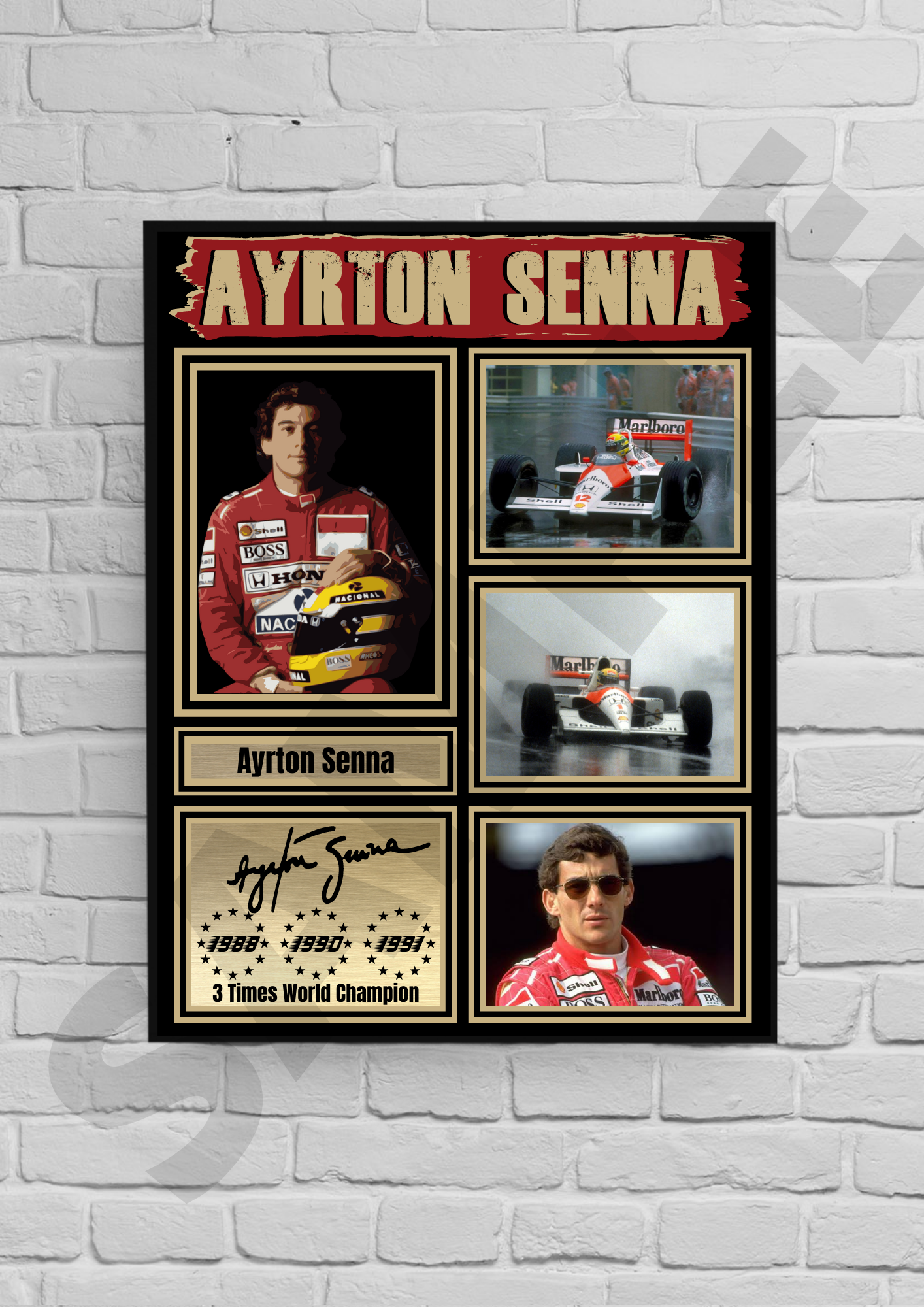Ayrton Senna (Formula 1) #23 - Signed print