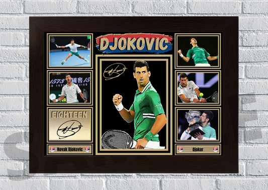 Novak Djokovic (Tennis) #87 - Memorabilia/Collectible/Signed print