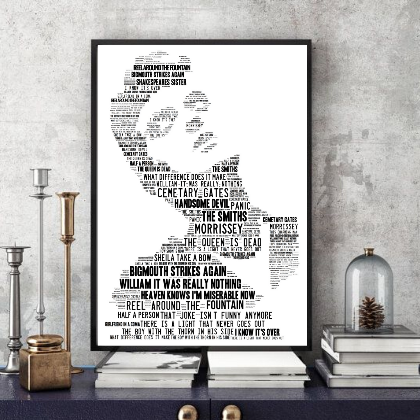 Morrissey - The Smiths - Word Art Typographic Portrait Memorabilia/Collectible/Print