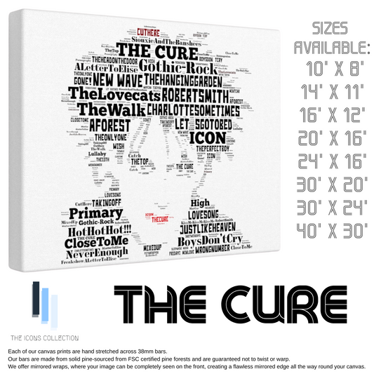 The Cure / Robert Smith - Portrait in songs - Premium Canvas