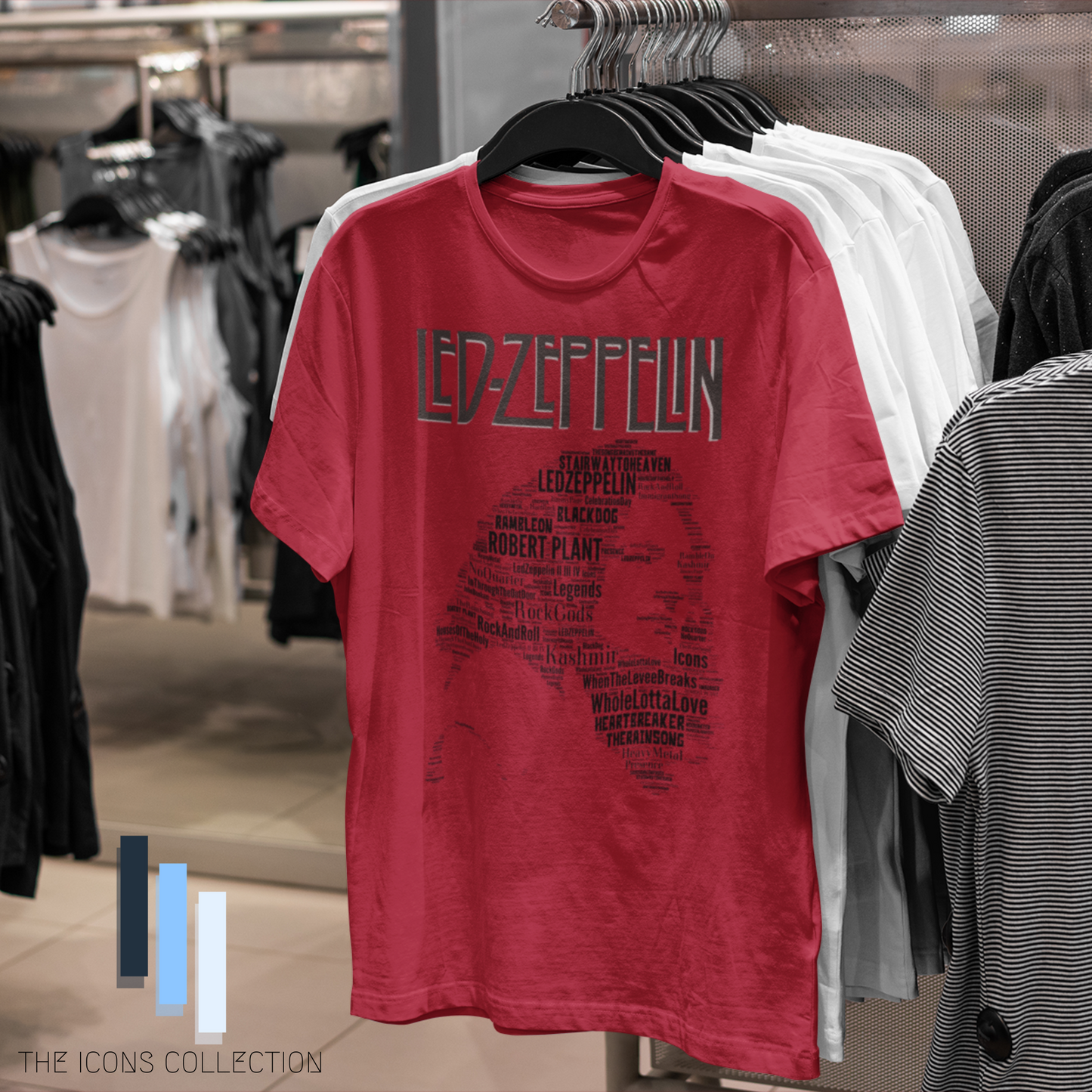 Led Zeppelin / Robert Plant Portraits in songs - Premium T Shirt