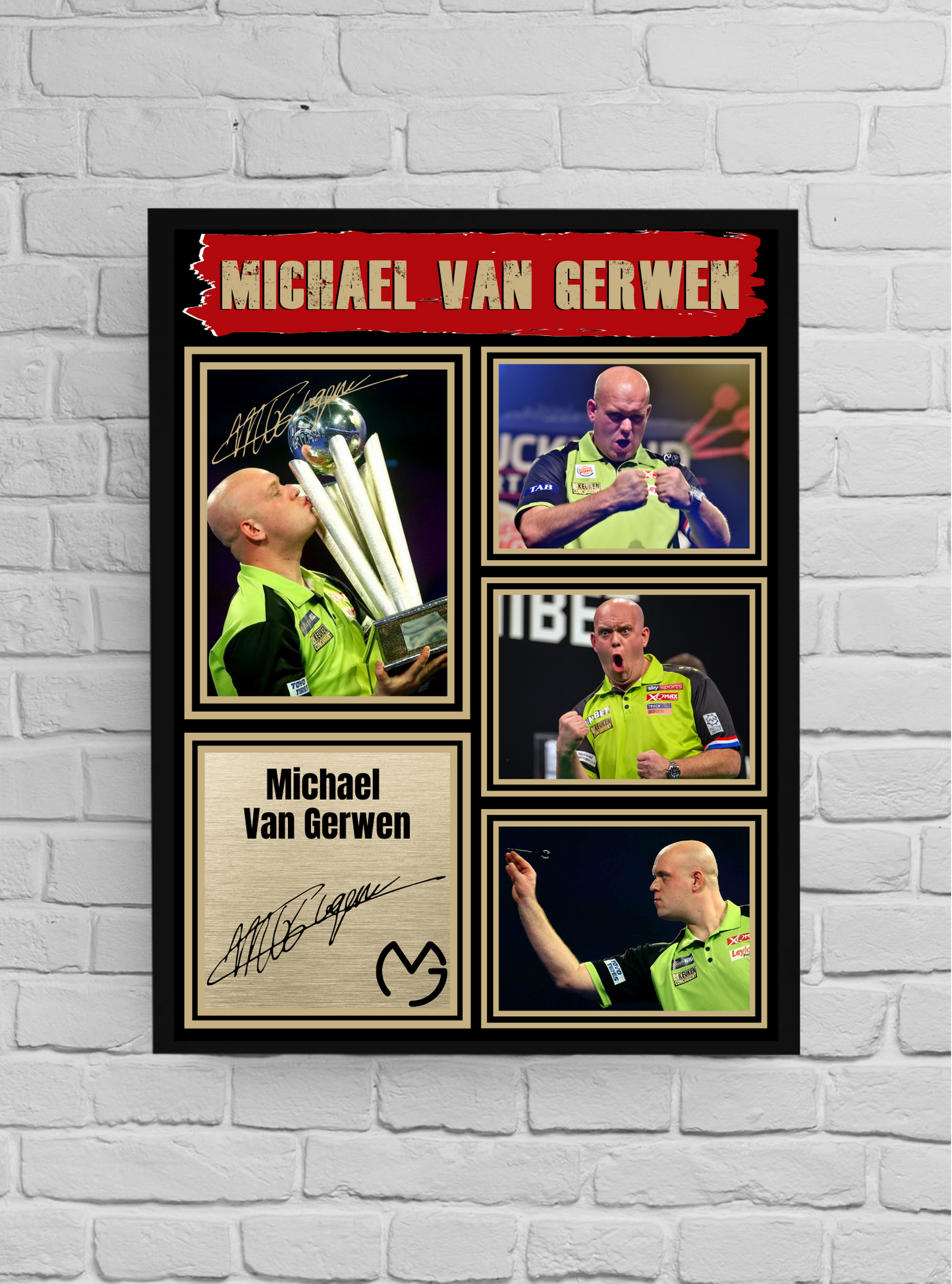 Michael van Gerwen (Darts) #9 - Memorabilia/Collectible/Signed print
