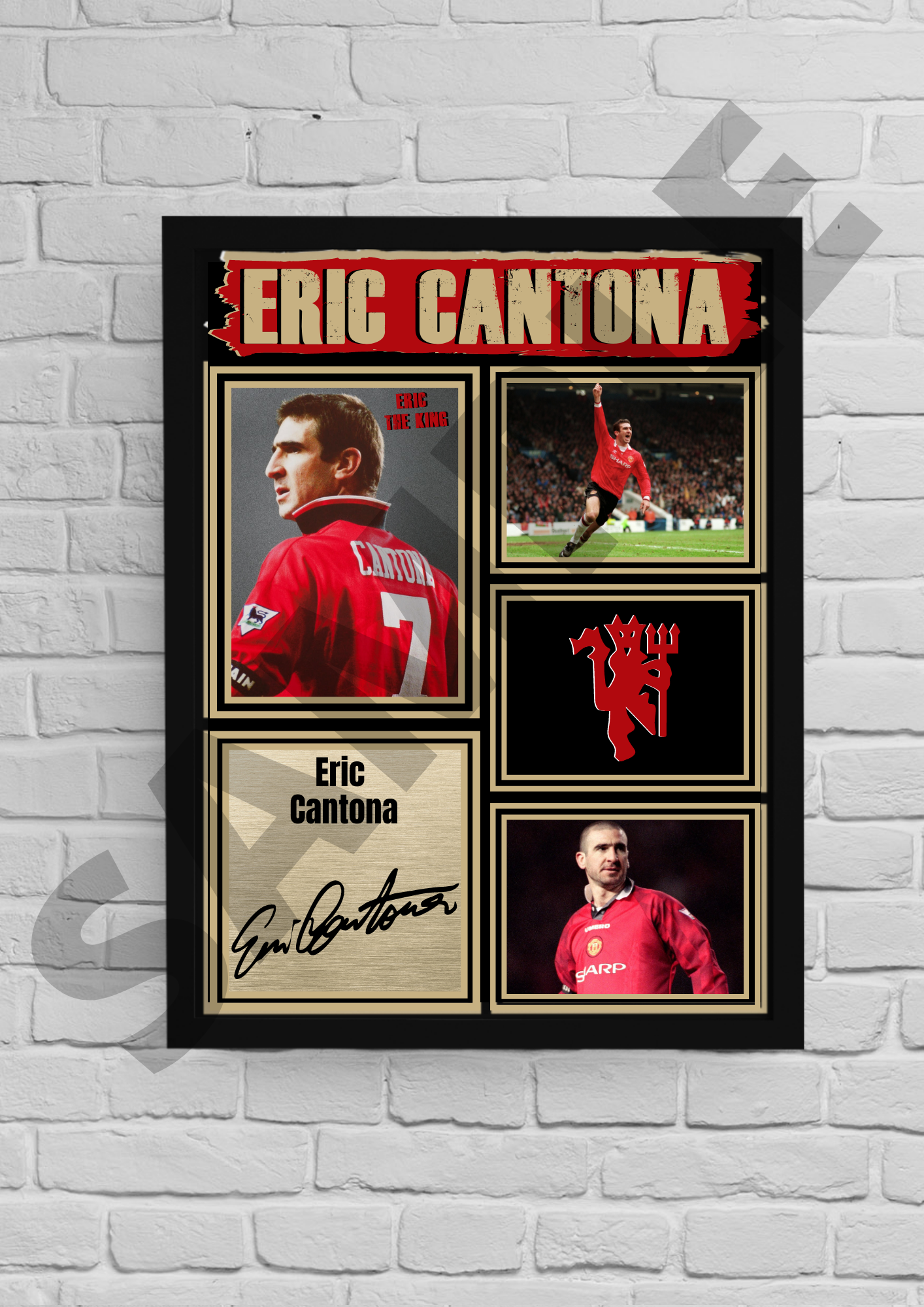 Exclusive Eric Cantona Manchester United Football collectable/memorabilia signed