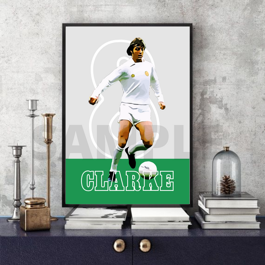 Allan 'Sniffer' Clarke - Leeds United legend Football Collectable/Memorabiliaprint