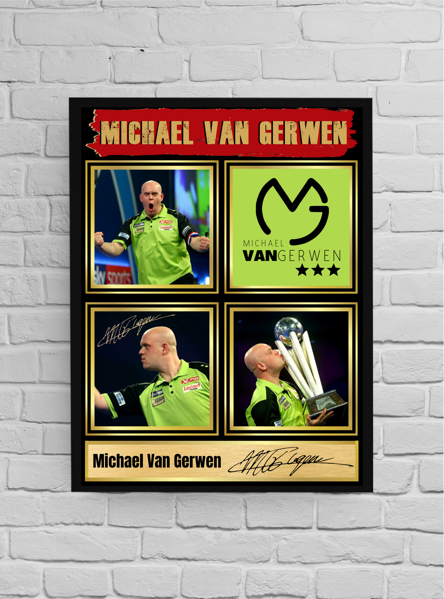 Michael van Gerwen (Darts) #10 - Memorabilia/Collectible/Signed print