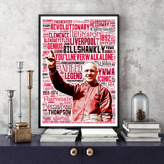 Bill Shankly Tribute 3 - Liverpool FC Football Icon Collectable/Memorabilia print
