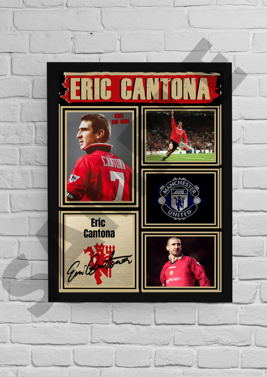 Exclusive Eric Cantona Manchester United Football collectable/memorabilia signed 2