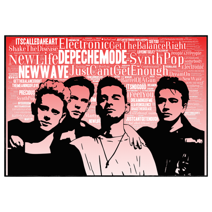 Depeche Mode New wave Icons Minimalist Typographic Memorabilia/Collectable Print