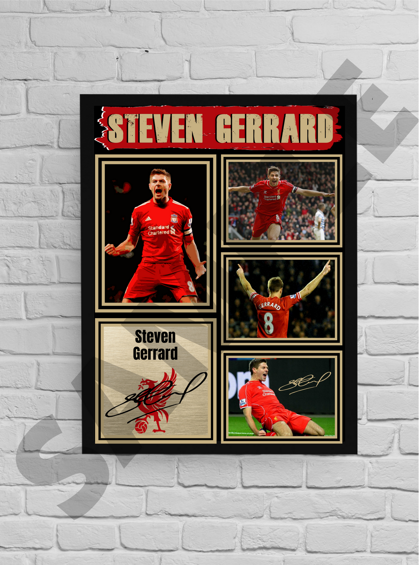 Stevie G (Liverpool) #30 - Football Collectible/Memorabilia/Print signed