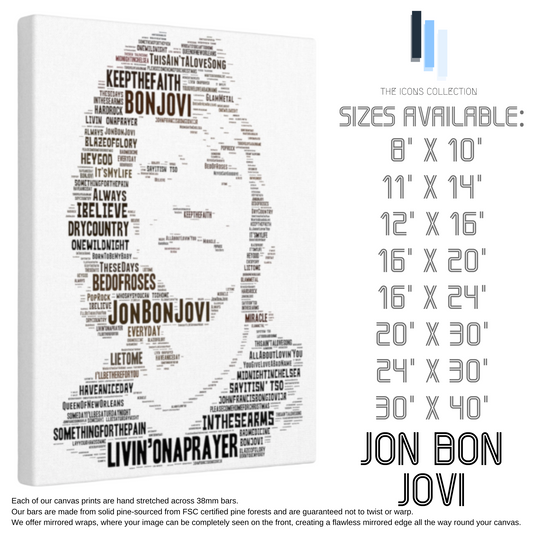 Jon Bon Jovi - Portrait in songs - Premium Canvas