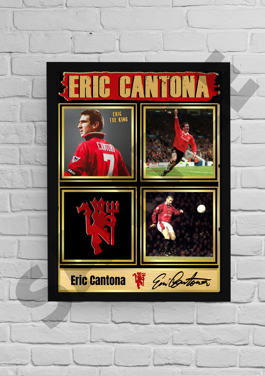 Exclusive Eric Cantona Manchester United Football collectable/memorabilia signed 3