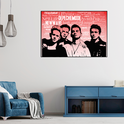 Depeche Mode New wave Icons Minimalist Typographic Memorabilia/Collectable Print