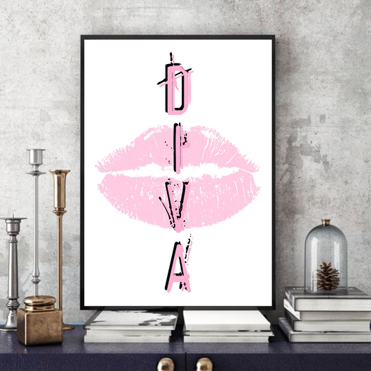 Diva (1.0)  -  Typographic Wall Art