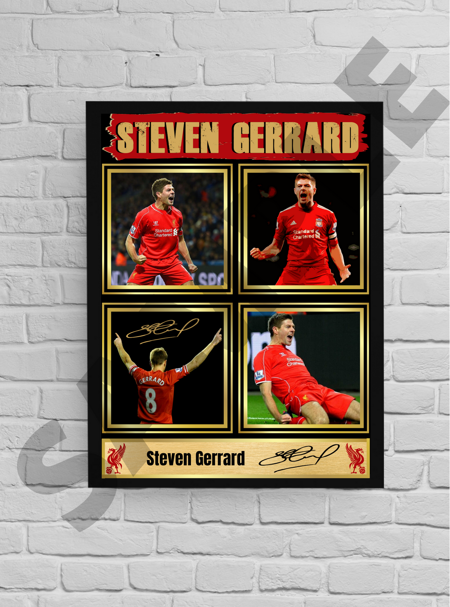 Stevie G (Liverpool) #31 - Football Collectible/Memorabilia/Print signed