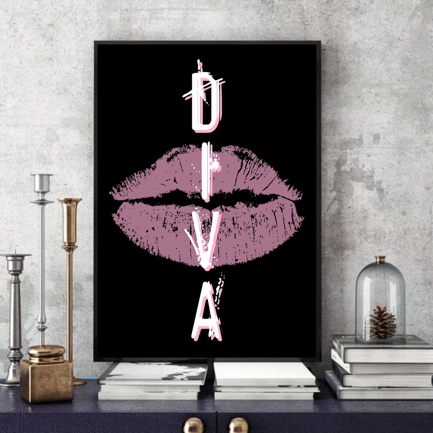 Diva (2.0)  -  Typographic Wall Art