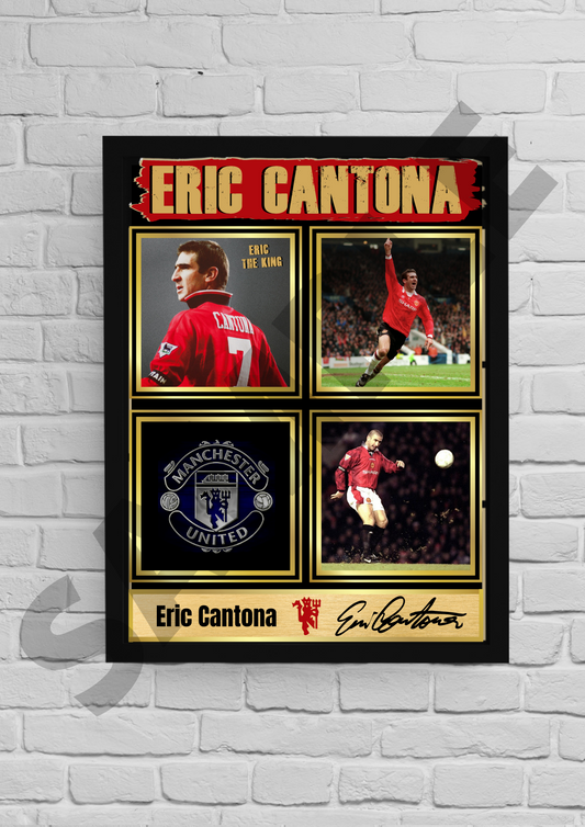 Exclusive Eric Cantona Manchester United Football collectable/memorabilia signed 4