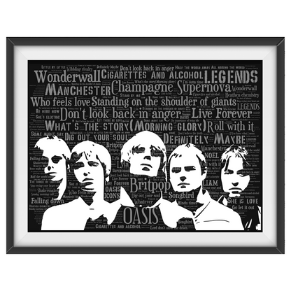 Oasis v3 - Minimalist poster in songs Memorabilia/Collectible/Print