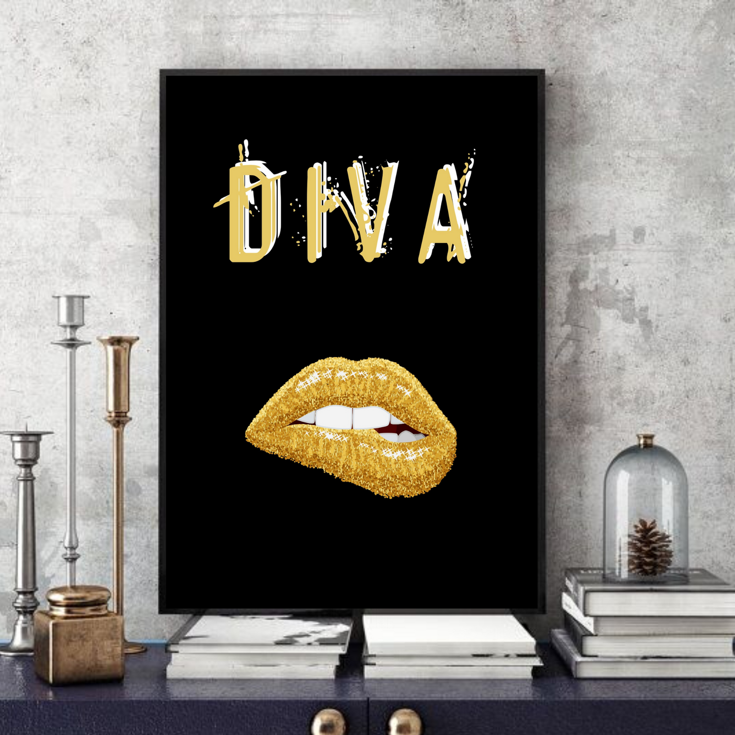 Diva (3.0)  -  Typographic Wall Art