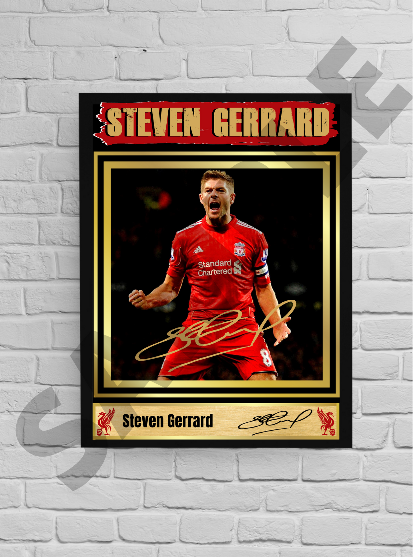 Stevie G (Liverpool) #32 - Football Collectible/Memorabilia/Print signed