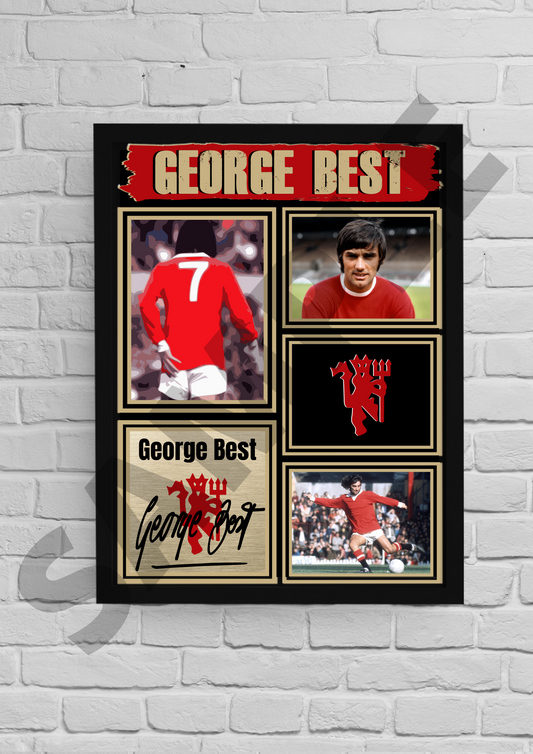 George Best (Man Utd) Football collectable/memorabilia/print #44 - Signed