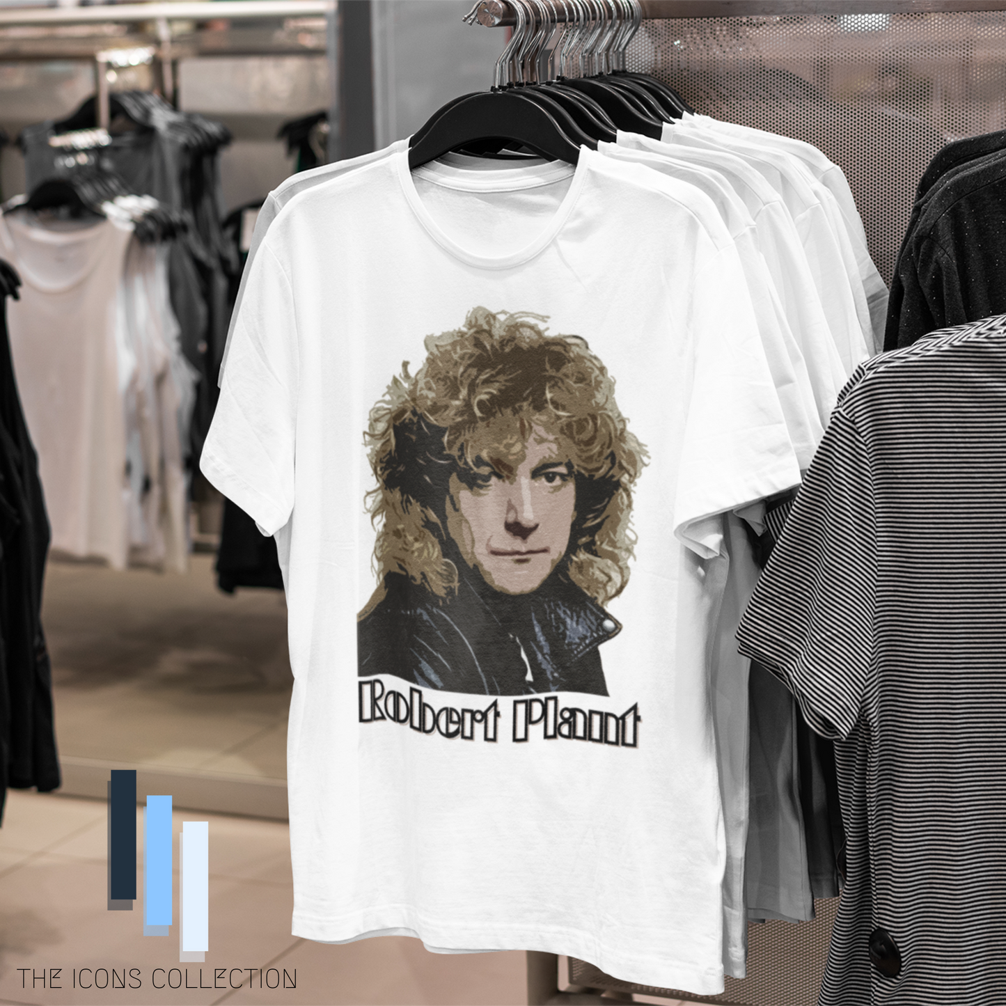 Led Zeppelin / Robert Plant Portraits in songs - Premium T Shirt